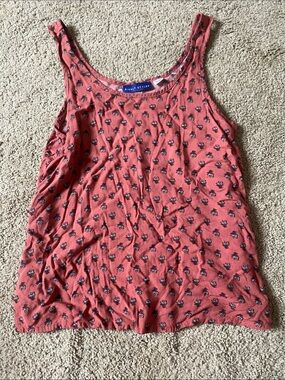 Simply Styled Coral Floral Scoop Tank Top